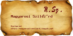Magyarosi Szilárd névjegykártya