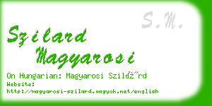 szilard magyarosi business card